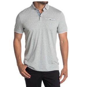 Ted Baker Gray Derry Modern Slim Fit Polo